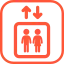 Elevator icon representing commercial space for rent in Sharjah, UAE with lift access