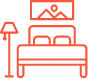 Furnished bedroom icon representing homes for rent in Abu Dhabi, UAE.