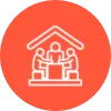 Community icon representing family-friendly homes for sale in Sharjah, UAE with shared spaces