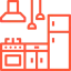 Kitchen icon representing homes for sale in Umm Al Quwain, UAE with modern cooking facilities