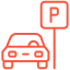 Parking icon representing house and lot for sale in Dubai, UAE with dedicated parking space