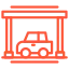 Garage icon representing houses for sale in Abu Dhabi, UAE with covered parking
